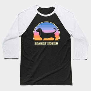 Basset Hound Vintage Sunset Dog Baseball T-Shirt